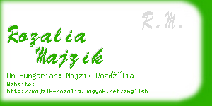 rozalia majzik business card